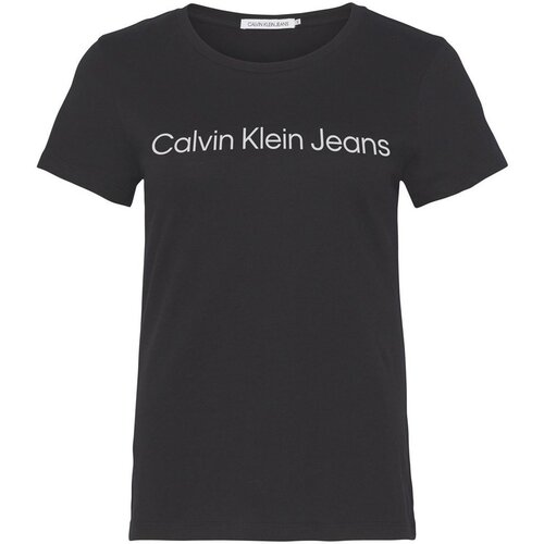 Calvin Klein Jeans Majice s kratkimi rokavi J20J220253BEH Bela Slike