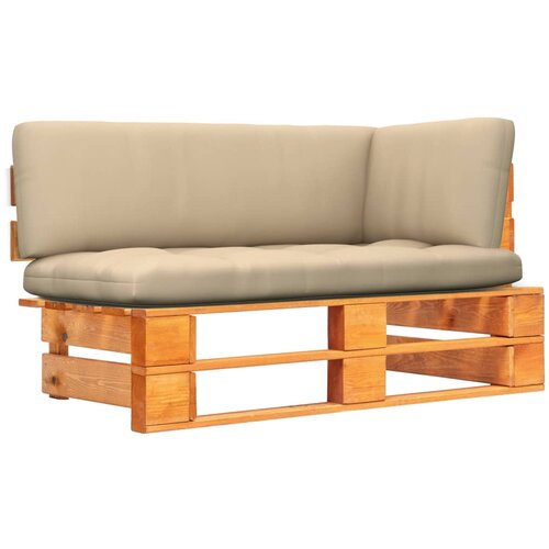  Kutna vrtna sofa od paleta medeno smeđa impregnirana borovina Slike