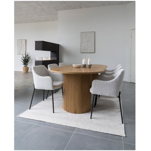 House Nordic Jedilna miza v topolovem dekorju 100x210 cm Boavista &amp;ndash; Slike