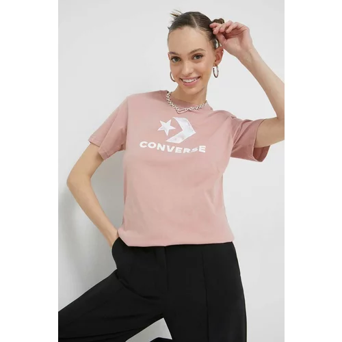Converse Pamučna majica boja: ružičasta