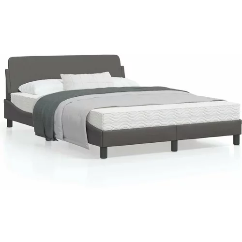  Okvir za krevet s uzglavljem sivi 140x190 cm od umjetne kože