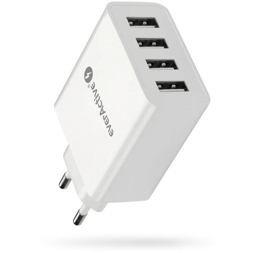 EverActive Charger SC-400 4 x USB 5A white Slike