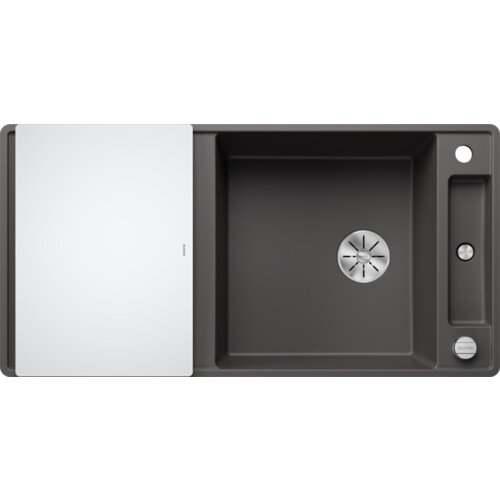 Blanco sudoper AXIA III XL 6 S-F InFino SILGRANIT daska staklo, s dalj.upr. - KAMENO SIVA Slike
