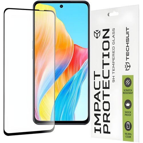 Techsuit 111D celoplo&amp;scaron;no za&amp;scaron;titno staklo za Oppo A98 5G - Crna KP28072 Slike
