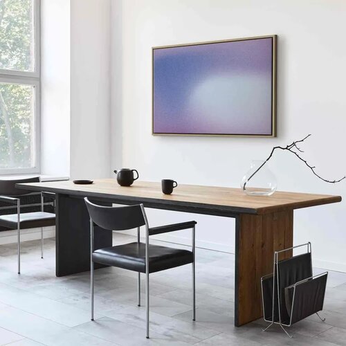  Slika - Heather Mist - Delicate Gradient Comprising Various Shades of Violet 90x60 U prirodnom drvenom okviru Slike