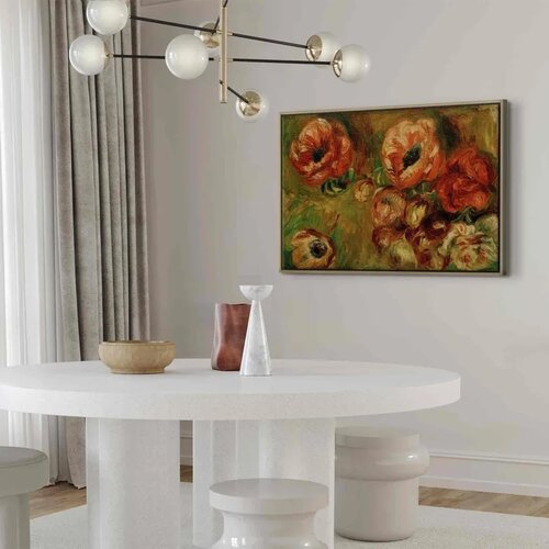  Slika - Pierre-Auguste Renoir &amp;ndash; Les An&amp;eacute;mones 60x40 U prirodnom drvenom okviru Slike