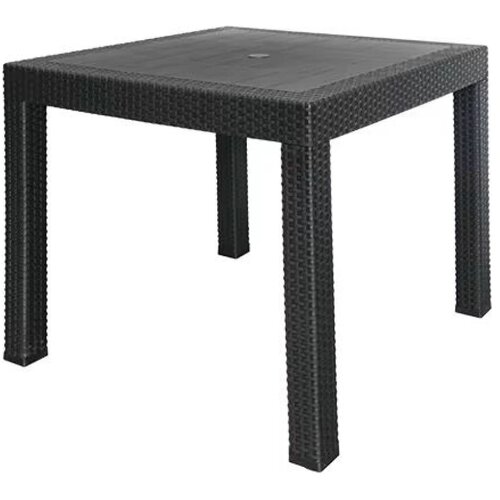 Mks Ba&amp;scaron;tenski sto Ratan, PVC, 90x90 cm, Antracit Slike