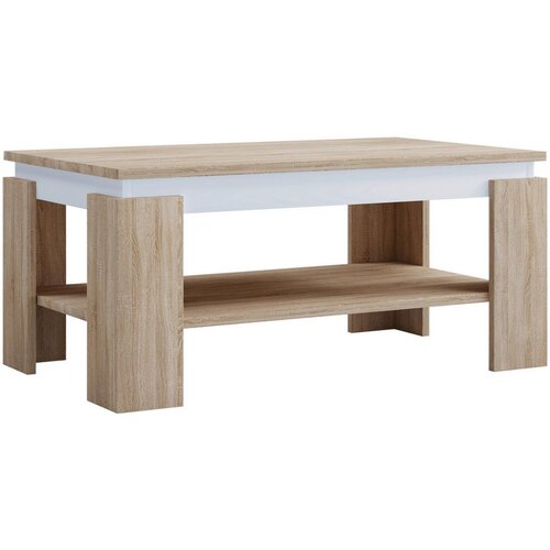 MID.YOU klubska miza rolas, hrast sonoma, bela, 90x41 Cene