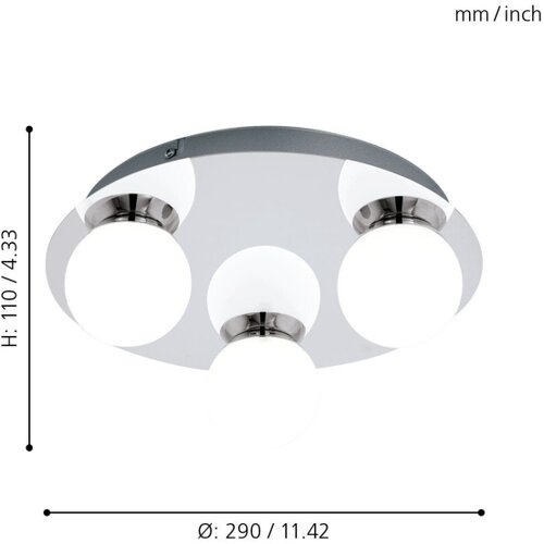 Eglo 94629 - LED kupatilsko svetlo MOSIANO 3xLED/3,3W/230V IP44 Slike