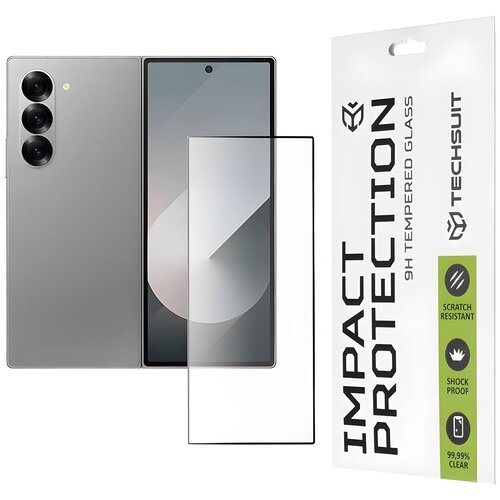 Techsuit za&amp;scaron;titno celoplo&amp;scaron;no staklo 111D za Samsung Galaxy Z Fold 6 - Crna KP36612 Slike