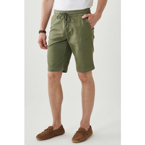 ALTINYILDIZ CLASSICS Men's Khaki Slim Fit Slim Fit Normal Waist Flexible Casual Shorts with Side Pockets Slike