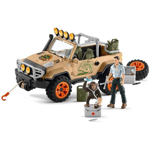 Schleich Jeep safari 4x4, z opremo in vlečno vrvjo Slike