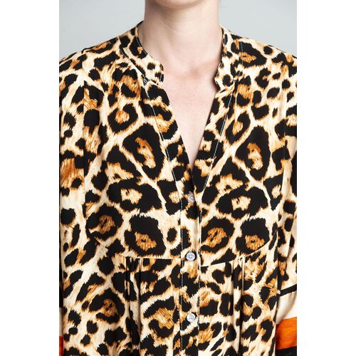 Estee Brown Beige loose leopard print dress Cene