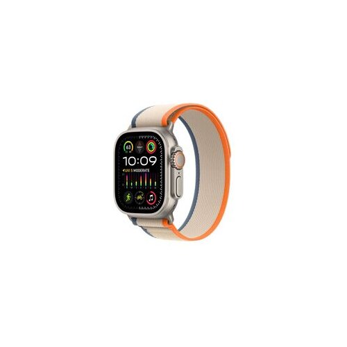 Apple Watch Ultra 2 Cellular 49 mm Titanium Case, Orange/Beige Trail Loop M/L Slike