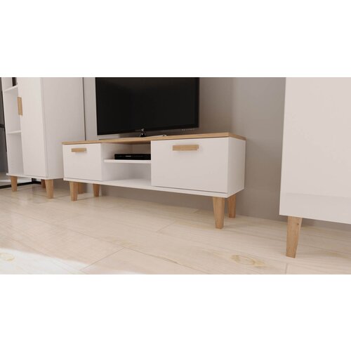 HAPPYKIDS TV OMARICA 120 CM DENVER - BELA/HRAST Slike