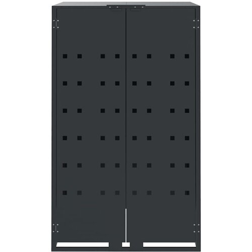 vidaXL Spremište za 4 kante za otpad antracit 276x79x117 cm čelično Cene