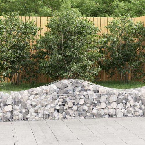  Lučne gabionske ko&amp;scaron;are 10 kom 200x50x40/60 cm pocinčano željezo Slike