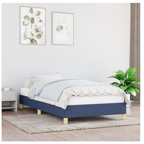  Posteljni okvir moder 100x200 cm blago Cene