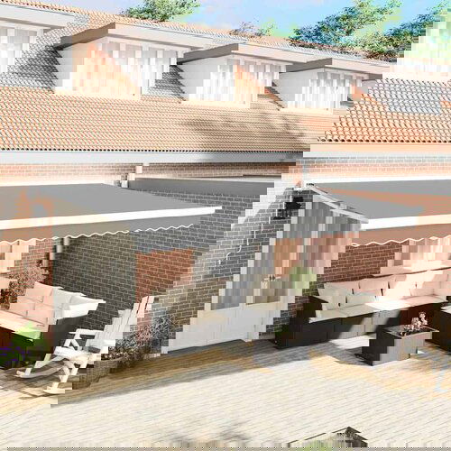 vidaXL Nadstrešnica Bijelo 4,5 × 3 m Metal Cijene
