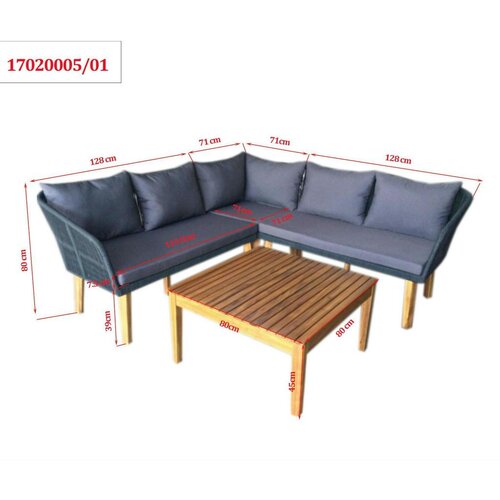 Lesnina XXXL lounge garnitura trendy, barva akacije, antracit Slike