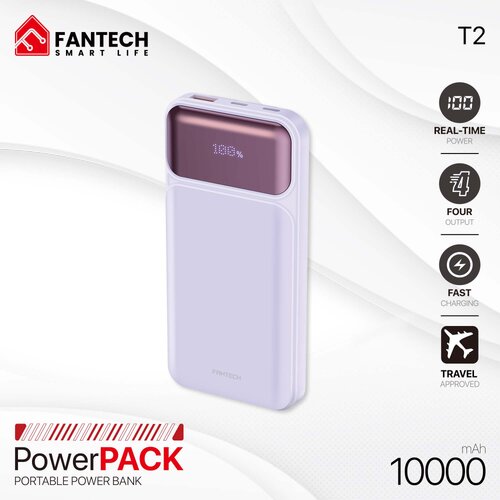 Fantech Power bank Prenosiva baterija T2 10000mAh QC/ PD/ 22.5W ljubicasti Cene