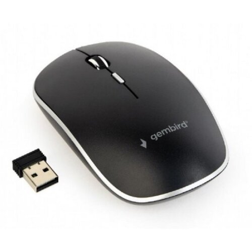 Gembird MUSW-4BS-01 Silent Wireless Black, brezžična mi&amp;scaron;ka Slike