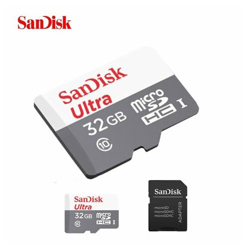 Sandisk MicroSDHC 32GB Ultra + Adapter SDSQUAR-032G-GN6IA memorijska kartica Slike