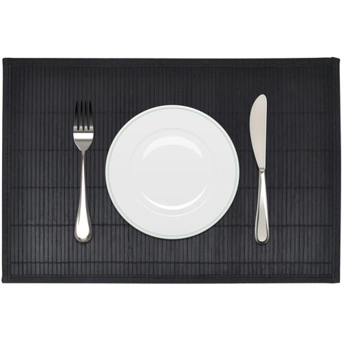 vidaXL 242109 6 Bamboo Placemats 30 x 45 cm Black Cijene