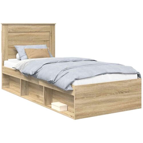  Okvir za krevet s uzglavljem Sonoma hrast 75 x 190 cm Slike