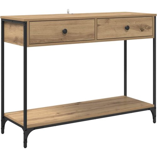 vidaXL konzolna miza umetni hrast 100 x 34,5 x 75 cm konstruiran les, (5000107107) Cene