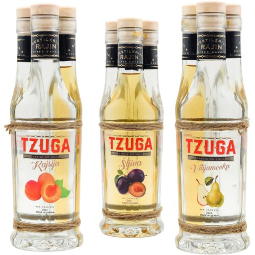 Tzuga Rakija 3u1, &Scaron;ljiva, Vilijamovka, Kajsija, 3x100ml Cene