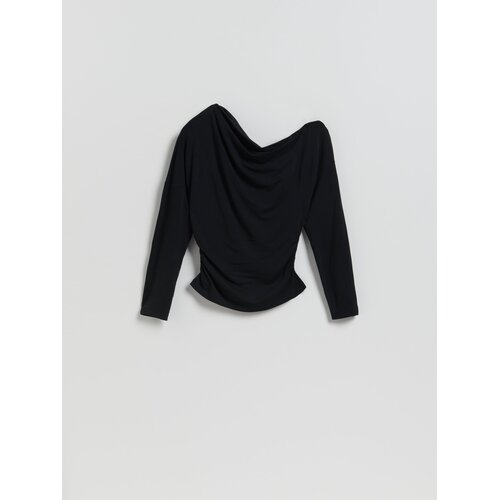 Reserved Bluza s visokim udjelom modalnih vlakana - crno Cene