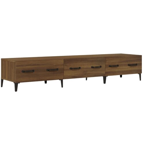 Maison Chic TV omarica - TV stojalo - Televizijska omarica rjavi hrast 150x34,5x30 cm konstruiran les, (21700552) Slike