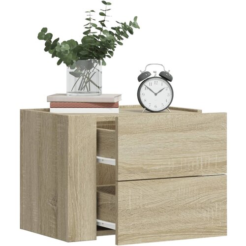 VidaXL Stenska nočna omarica 2 kosa sonoma hrast 45x30x35 cm Slike