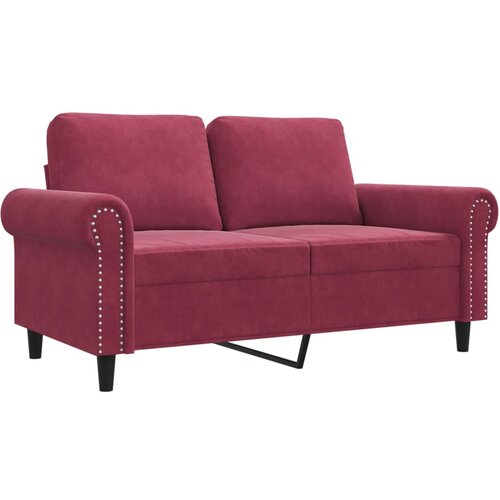 Maison Chic Dvosed kavč - Sofa - Kanape vinsko rdeč 120 cm žamet, (21727013) Cene