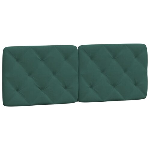 VidaXL Vzglavna stranica temno zelena 120 cm žamet, (21081575) Slike