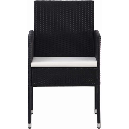  5-dijelni vrtni blagovaonski set crni Crna 80 cm table length Slike