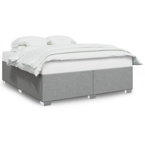 VidaXL Okvir kreveta bez madraca svjetlosivi 180x200 cm od tkanine Slike