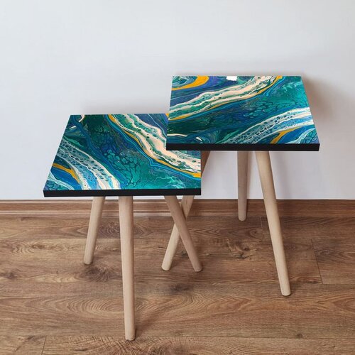 Hanah home 2Shp287 - Multicolor Multicolor Nesting Table (2 Pieces) Cene