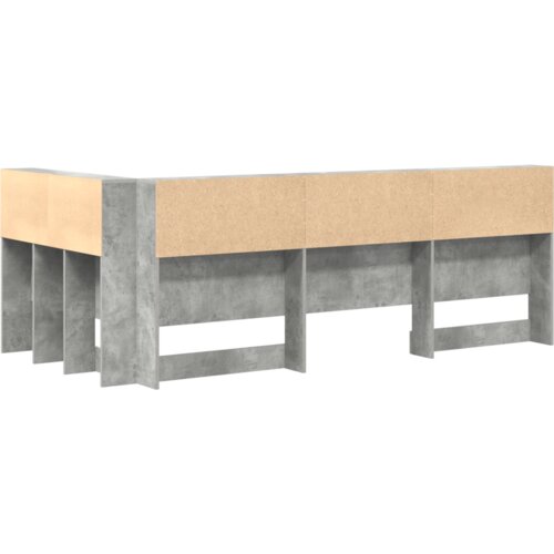  Skladi&amp;scaron;no uzglavlje s policom s uzglavljem s pohranom Beton siva 90 cm Melamin Slike