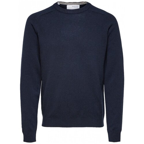 Selected Puloverji Wool Jumper New Coban - Sky Captain Kelp Modra Cene