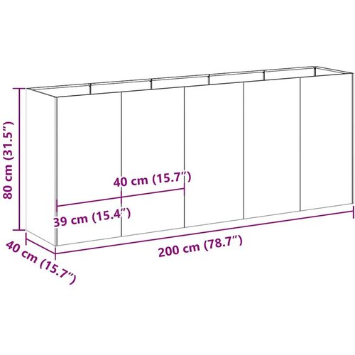 VidaXL Sadilica 200x40x80 cm od pocinčanog čelika Slike
