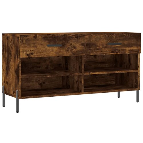 vidaXL Klop za čevlje dimljen hrast 102x35x55 cm inženirski les, (20809611) Cene