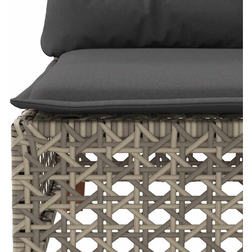  7-dijelni set vrtnih sofa sivi od poliratana Siva 63.5 x 63.5 x 62 cm Slike