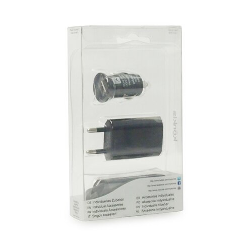 KONKIS 3v1 microusb combo (hi&amp;scaron;ni in avtopolnilec + podatkovni kabel) črn Slike