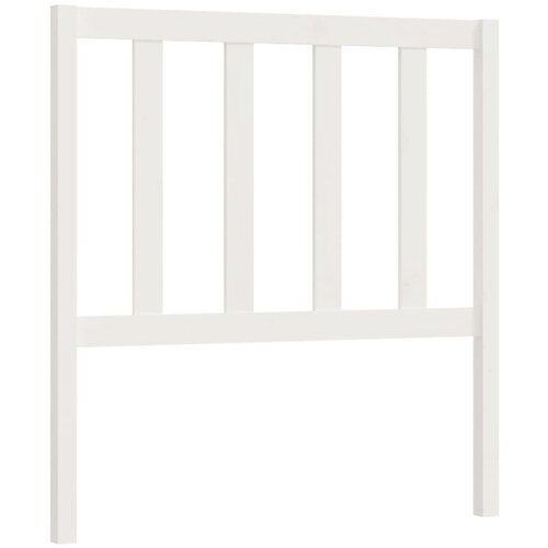 Maison Chic posteljno vzglavje - vzglavna omarica - nočna omarica belo 81x4x100 cm trdna borovina, (21705723) Slike