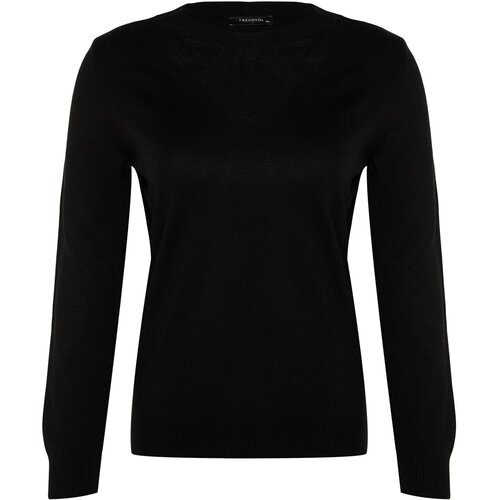 Trendyol Curve Plus Size Sweater - Black - Regular fit Cene