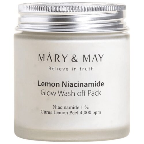 MARY &amp;amp; MAY Maska za lice Lemon Niacinamide Glow Wash off Pack, 125 g Slike