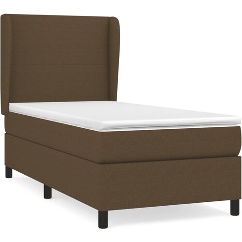 Maison Chic Box spring postelja - Vzmetna postelja z vzmetnico temno rjava 80x200 cm blago SL939, (21910081) Slike