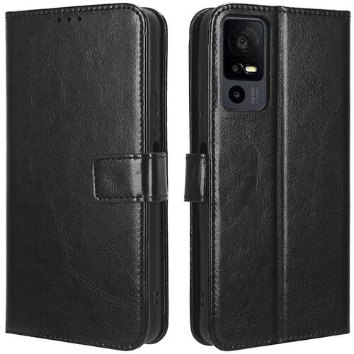 INORCO Torbica denarnica za TCL 40 XE Crazy Horse tekstura PU usnje stojalo za telefon Pokrov, odporen proti udarcem, (22033370) Slike